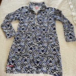 1/4 Zip all cotton dress with working pockets.